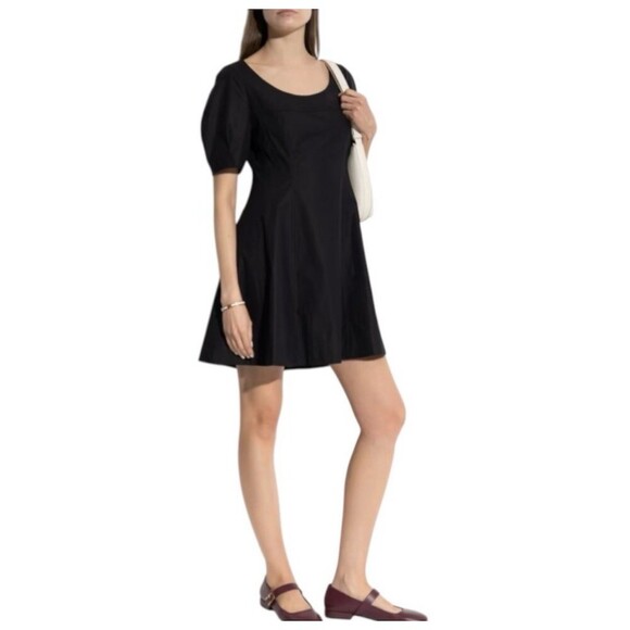 Theory Black Mini fit-and-flare Dress Saks Fifth Avenue $345 women’s size 2 - Picture 7 of 9